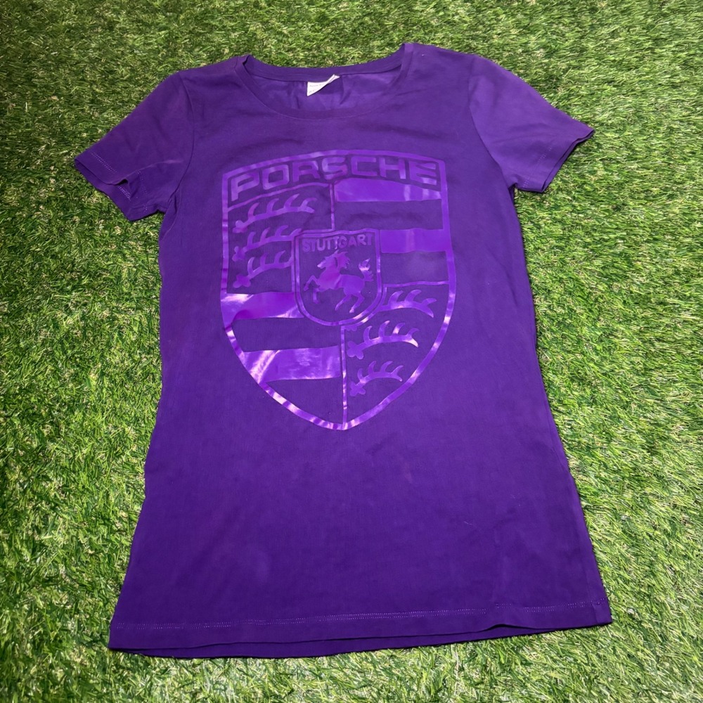 Porsche Drivers Selection Purple Crest Graphic T-Shirt WAP591XXX0J Ladies Small